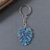 Acryl keychain bilateral "Brilliant tropical leaf" 3.9x3x0.2 cm