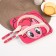 A set of children's bamboo dishes, 3 objects: plate, fork, spoon "Pinky Pie", My Little Pony
