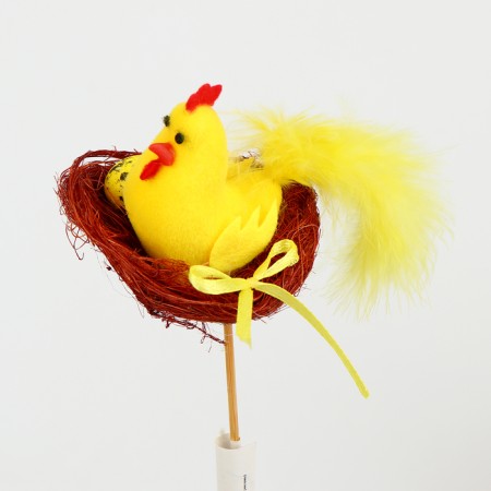 Easter decor on the stick "Cockerel" 7x13x31 cm-1