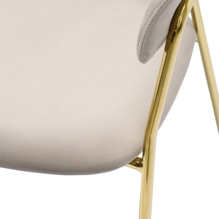 Stefany chair, 515 × 600 × 785 mm, velor, gray color-13