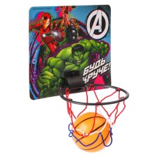 Basketball set with the Avengers ball, ball diameter 8 cm, ring diameter 13.5 cm