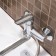 Bath mixer "RMS" SL131-006E, pour 350 mm, shower set, brass, chrome
