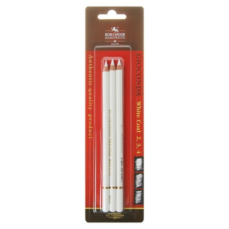 Coal white in a pencil Koh-I-Noor Gioconda 8812, a set of different hardness No. 2, 3, 4