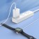 Charger for Hoco CW39C, wireless, for smart hours, Type-C, 1.2 m, 1 A, white