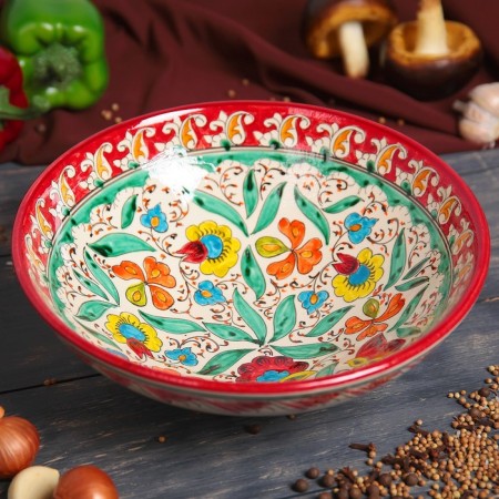 Suditsa Rishtan ceramics "Turkish pattern", 25 cm, mix