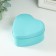 Casket Metal for a candle "Heart. Gloss" Blue 9.5x9x4.5 cm