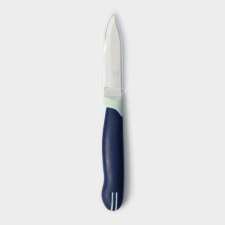 Knife for vegetables kitchen shade "Strayp", blade 7.5 cm, blue color-4