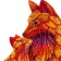 Puzzle wooden figured "Fiery Fox", pair