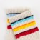 Women's socks from Mongolian wool "Color strips" Color white, size 25 (37-39)