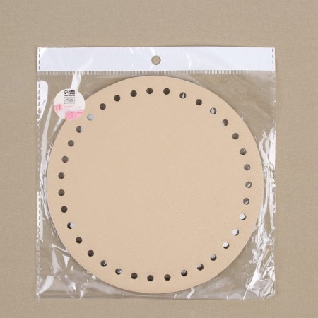 Donce for a bag, round, d = 18 cm, beige color-2