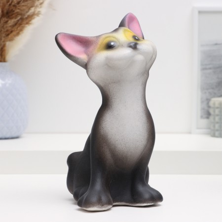 Piggy bank "Cat" black 13x13x23cm