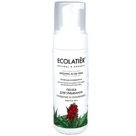 Washing foam Ecolatier Organic Aloe Vera "Cleaning & Moisturization", 150 ml