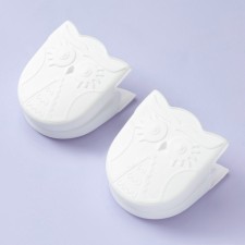A set of tacks for a hot “owl”, silicone, 2 pcs, 10 × 11 × 7 cm, white color