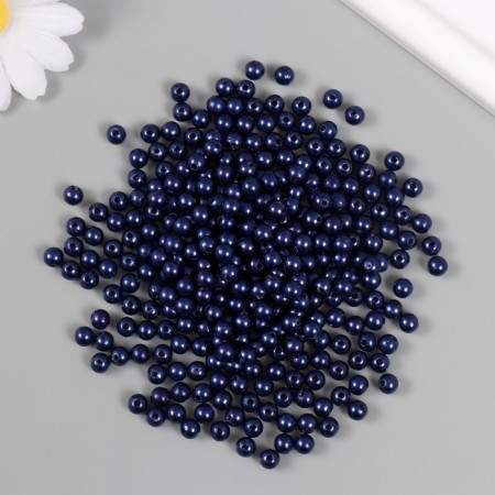Set of beads "Pearls" D 6 mm, 250 gr, blue