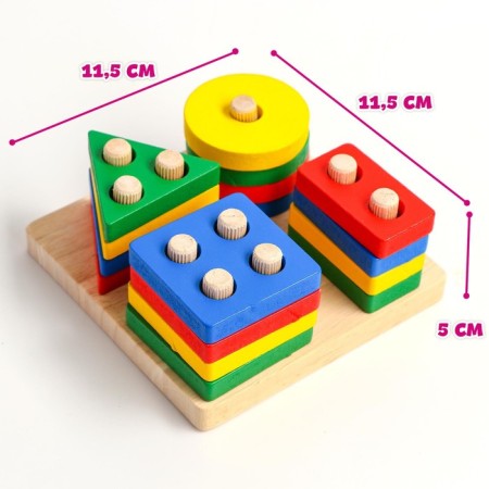 Children's developing pyramid "Collect yourself" 11.5x11.5x5 cm-1