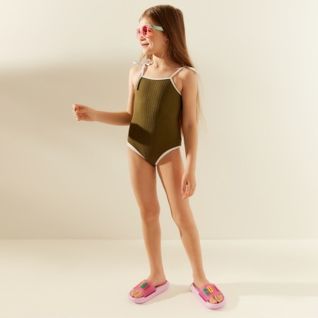 Swimsuit Assed children's minku color green growth 140-146 cm-1