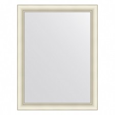 EvoForm mirror in the baguette frame, 60 mm, 64x84 cm, white color with silver