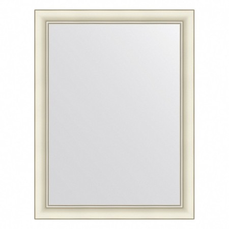 EvoForm mirror in the baguette frame, 60 mm, 64x84 cm, white color with silver