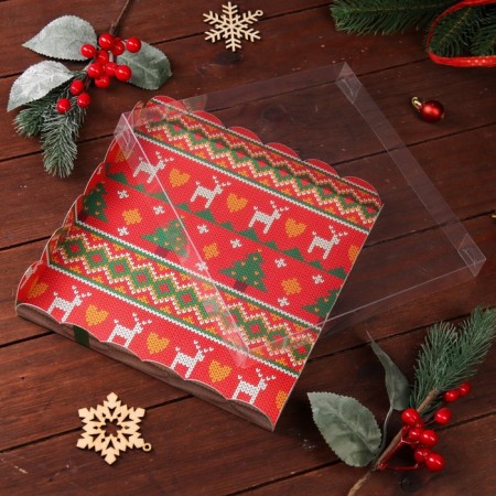 Box for cookies "Knock", 21 x 21 x 3 cm-2