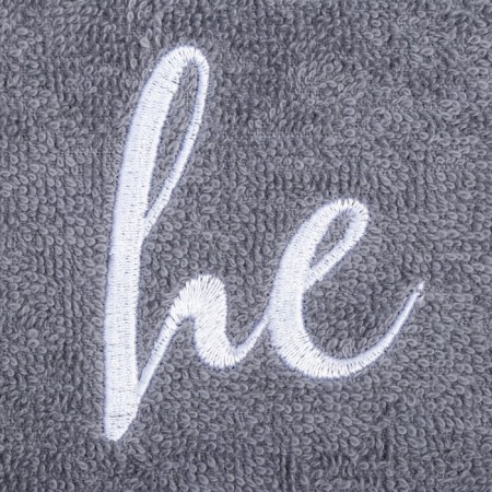 Set of towels "She & He" 35x50 cm-2 pcs, 100% cotton, 350 g/m2-4