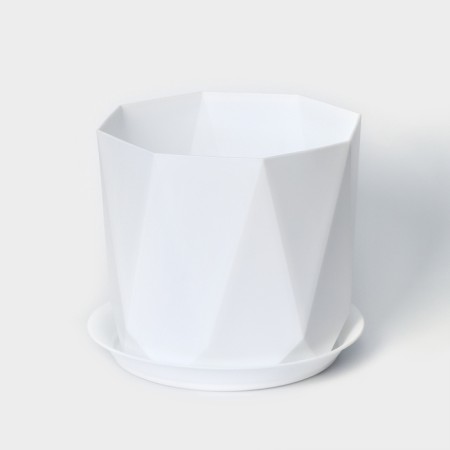 Pot with the Podon "Prism", 2.6 l, the color is white