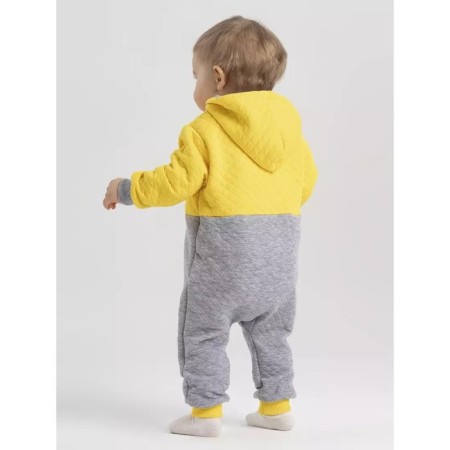 Combineson children's insulated tops "Capitane", height 68 cm, color gray/yellow-2