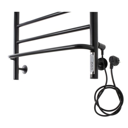 Domoterm electric heated towel rail "Orpheus" P6, 400x600 mm, right, black matte-2