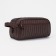 Lightning cosmetic bag, external pocket, brown color