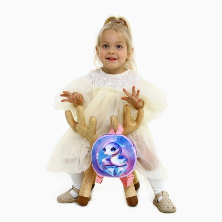 New Year's Baby backpack "Magic Snake", plush, purple color, for the New Year-7