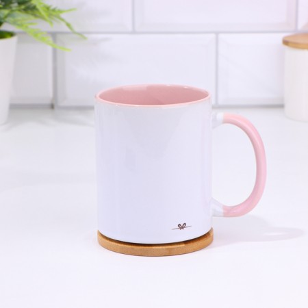 Name mug, sublimation "tranceress", pink bottom-2