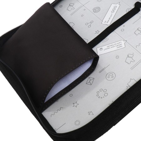 Penal 1 section 140 x 210 x 40 mm, folding pocket and cosmetic bag, fabric, calligrata topontent "Anime Fire"-7