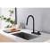 ABBER WASSER KREIS AF8114B kitchen mixer, sliding watering can, brass, black