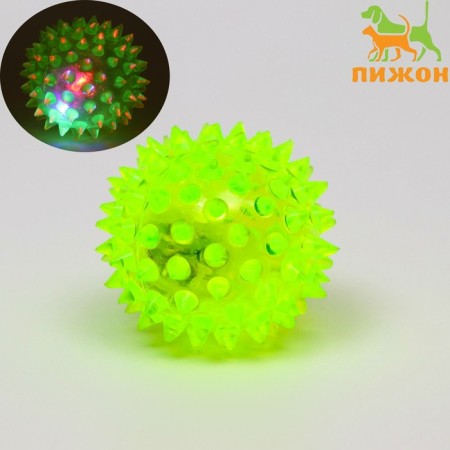The glowing ball for dogs is medium, tpr, 5.5 cm, yellow