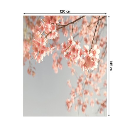 Tables on the table "Cherry under the sky", rectangular, Saten, size 120x145 cm-1