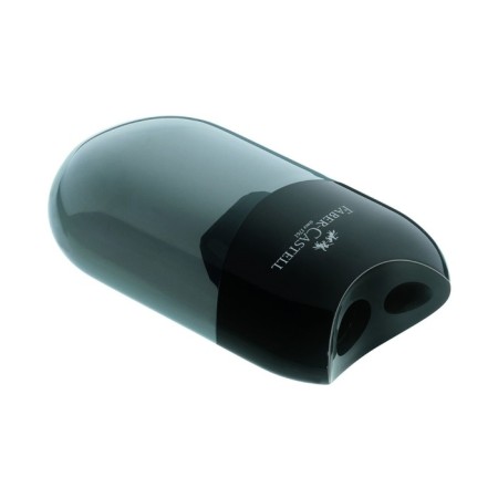 Faber-Castell sharpener with container 2 holes, black-3
