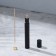 Penal for storing incense, black, metal, with incense