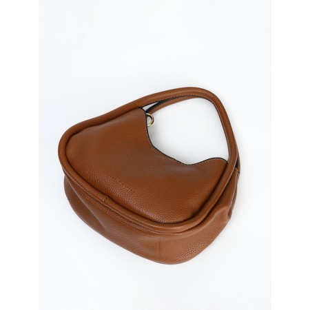 Bag Women's Tout with zipper, brown color-7