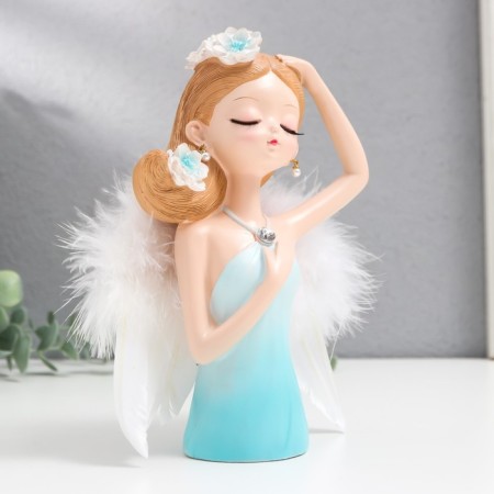Souvenir Polystone "Girl - an angel with flowers" MIX 5x12x17 cm-2