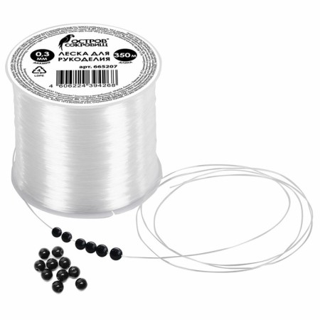 Locep for needlework, diameter 0.3 mm, length 350 m, transparent-6
