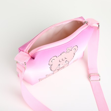 Сумка детская для девочки на молнии, цвет розовый-2