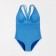 Women's swimsuit of a mobile with an open back minku color Blue, size 46