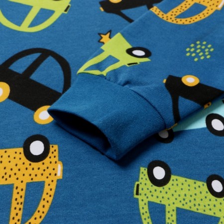 Pajamas for a boy, dark jencing color, height 116 cm-3