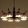 Luracia chandelier 8he27 40w Black and white 88x88x37-72 cm Bayerlux