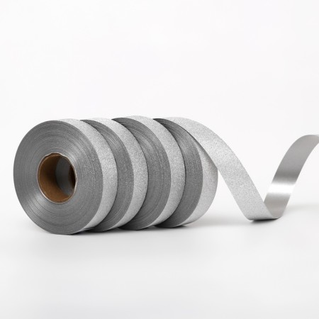 Tape "Tiffany" for decoration and gifts, silver, 2 cm x 50 m-1