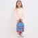 Baby backpack on a zipper, an external pocket, a reflective strip, blue color