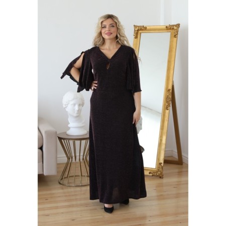 Female dress, size 58, black color, pink