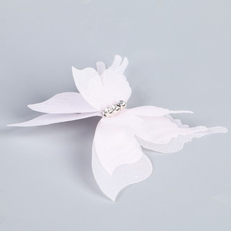 Decor for creativity "Butterfly", three -layer, set of 12 pcs., Size 1 pc. - 5 × 4.5 cm, pink color-4