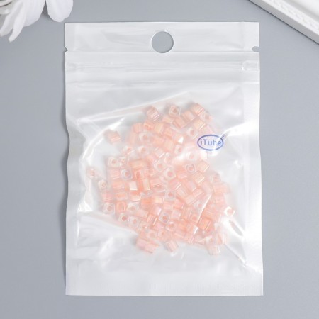 Glass beads 6/0 "cube. Translucent. Direct pink" 10 g-2