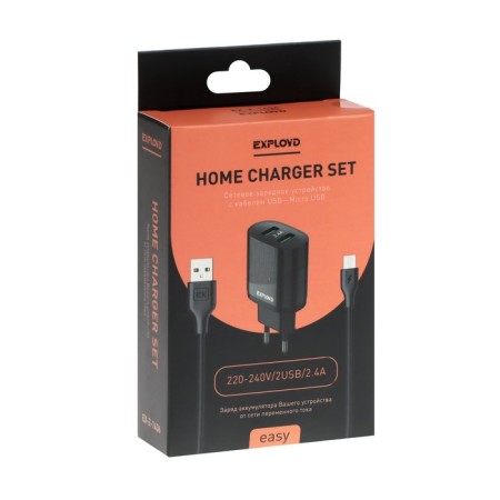 EXPLOYD EX-Z-1436, 2 USB, 2.4 A, MicroUSB cable, black-7