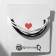 Bracelets "Demetrons" Puzzles with a heart, black and white color, 7 cm
